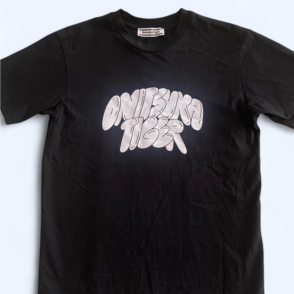 Onitsuka Tiger by Asics Black T-Shirt Streetwear Japanese Luxury Kihachiro Small